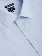 Camisa Algodão Azul Manga Comprida Classic Fit Mr. Blue