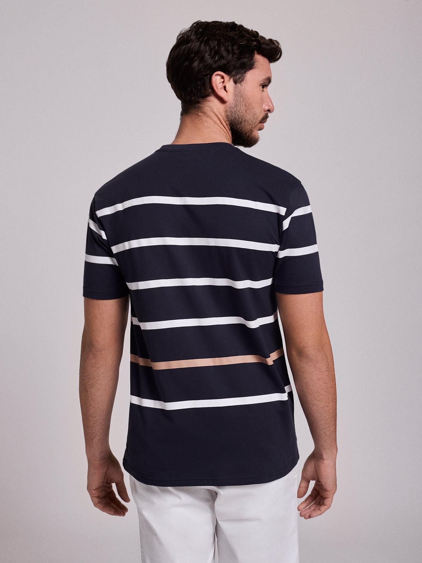 T-SHIRT ALGODÃO AZUL MANGA CURTA REGULAR FIT MR. BLUE