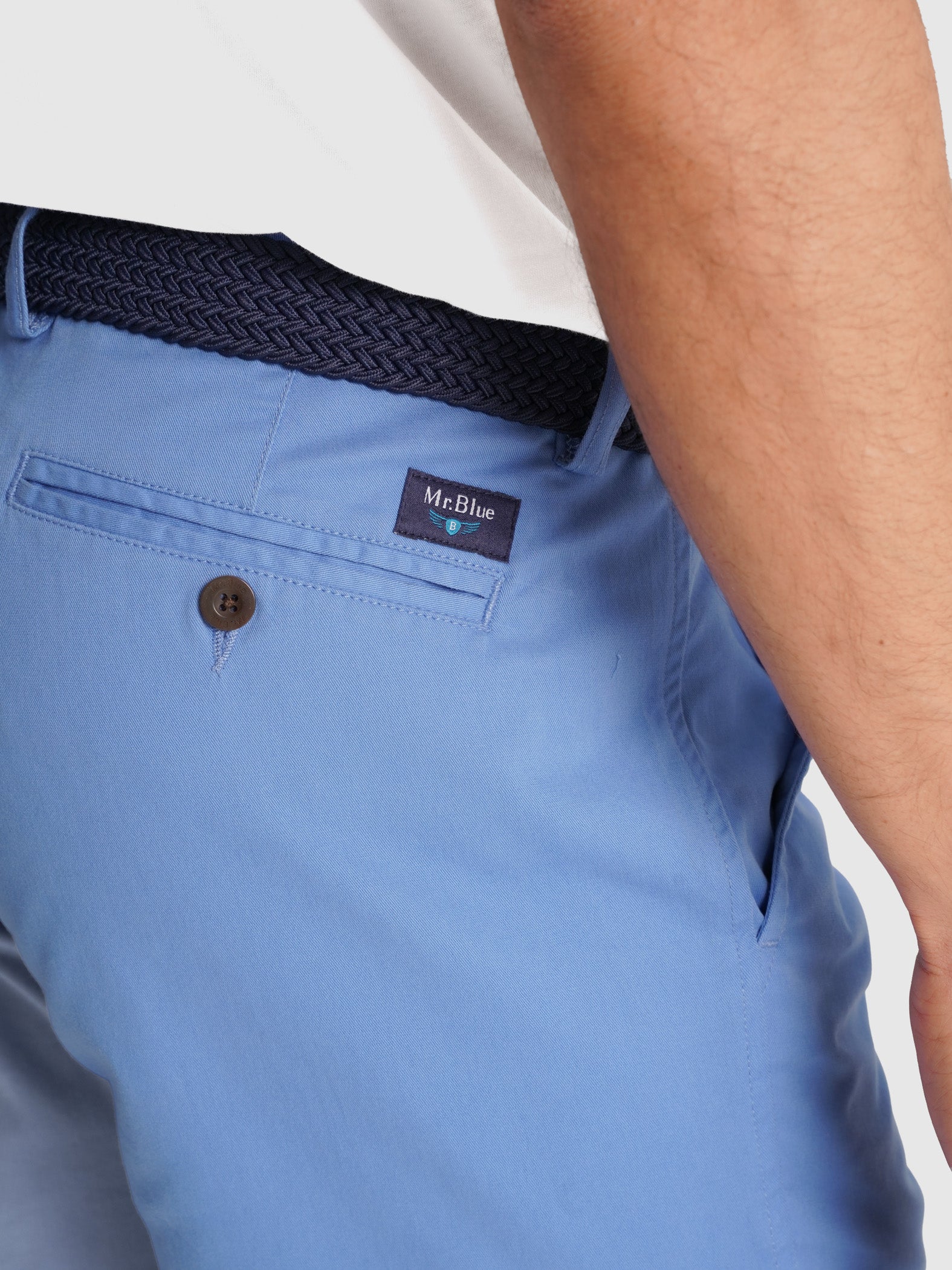 TWILL BLUE BERMUDA REGULAR FIT MR. BLUE