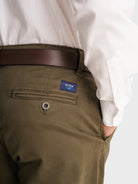 CALÇAS VERDES REGULAR FIT MR. BLUE