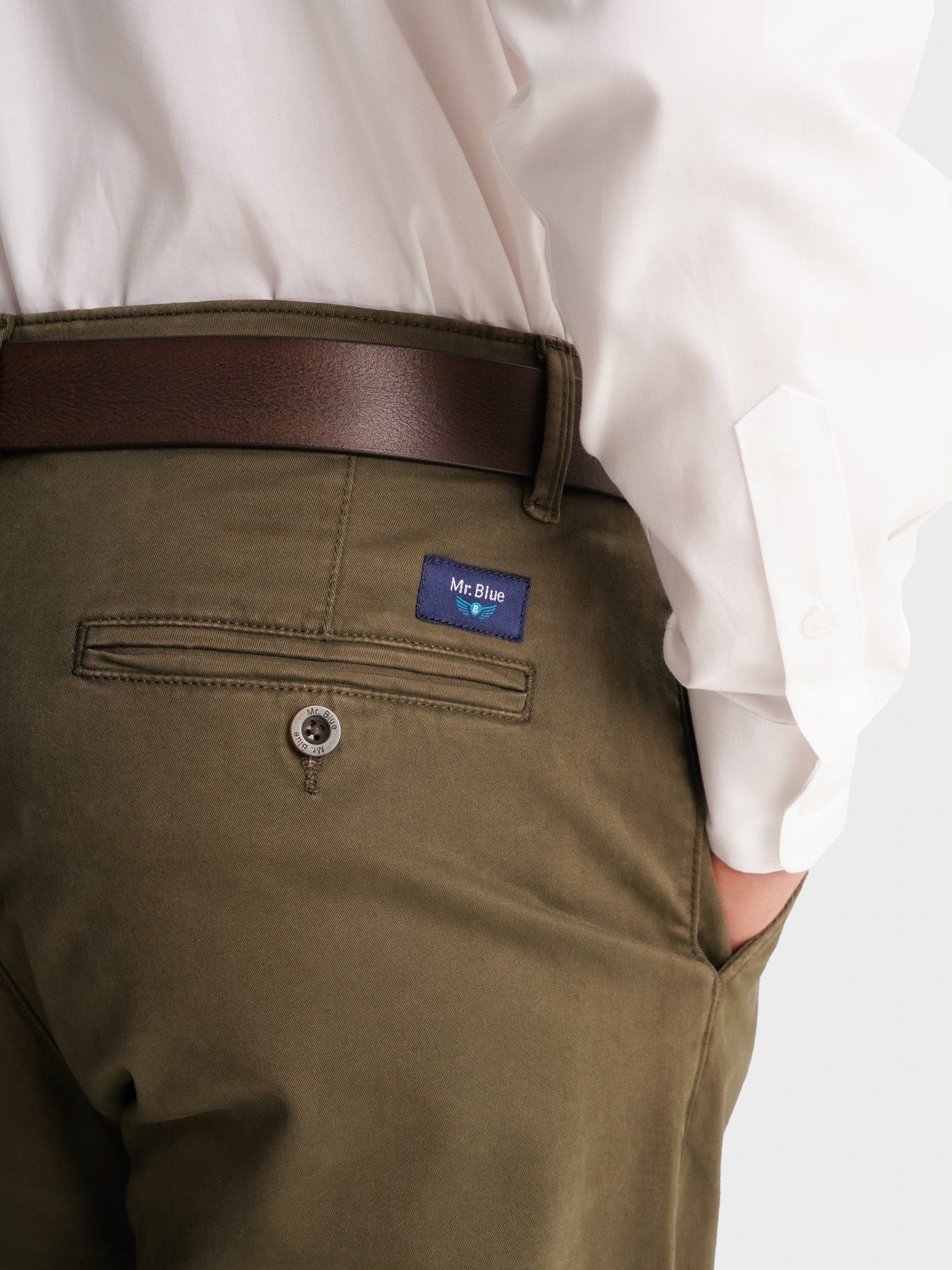 CALÇAS VERDES REGULAR FIT MR. BLUE