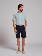 Bermuda Algodão Azuis Regular Fit Mr. Blue