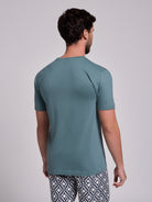 T-SHIRT ALGODÃO VERDE MANGA CURTA REGULAR FIT MR. BLUE