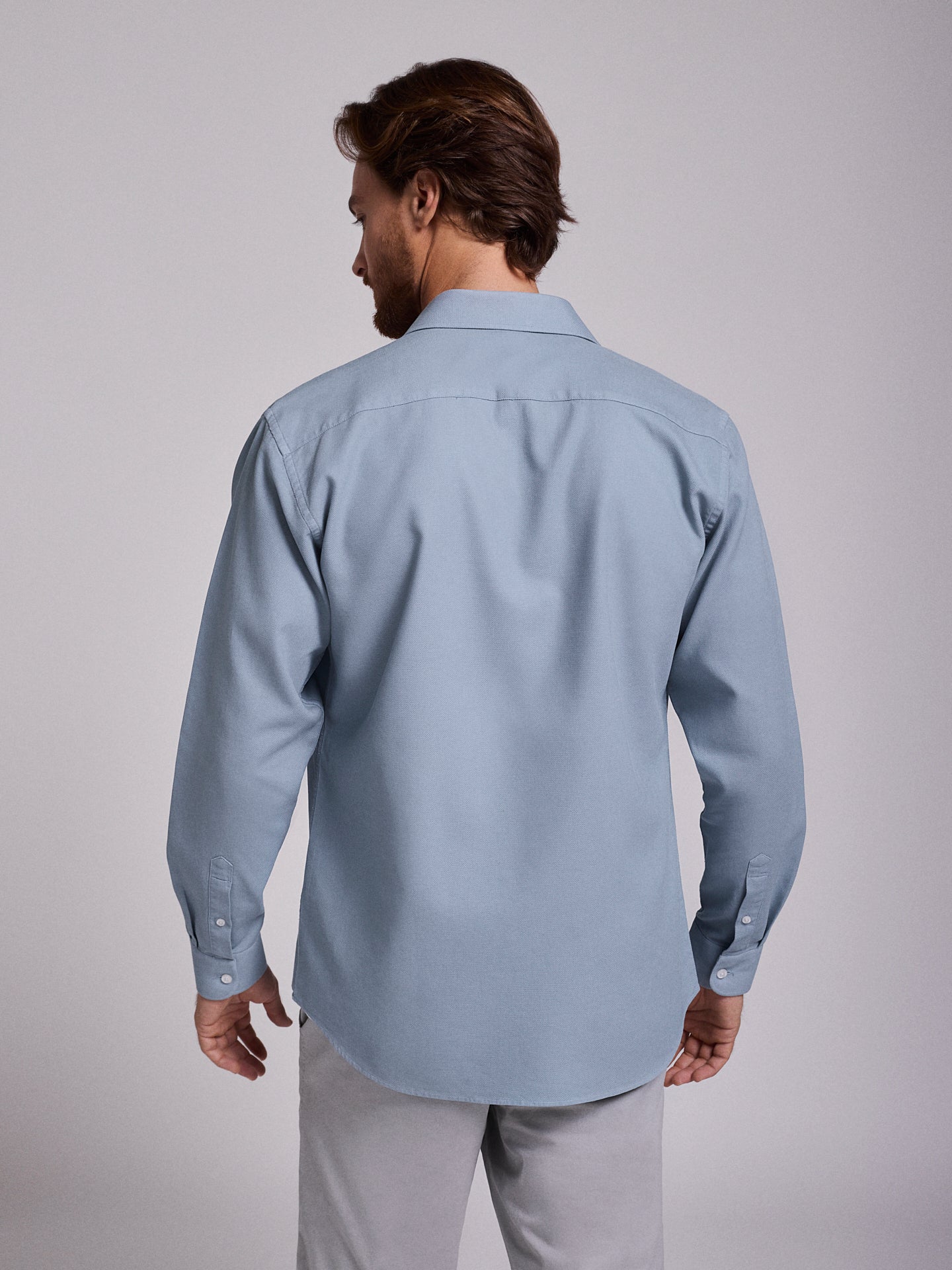 CAMISA ALGODÃO AZUL MANGA COMPRIDA REGULAR FIT MR. BLUE