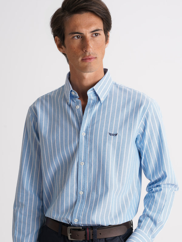 Camisa Regular Fit Oxford Azul Mr. Blue