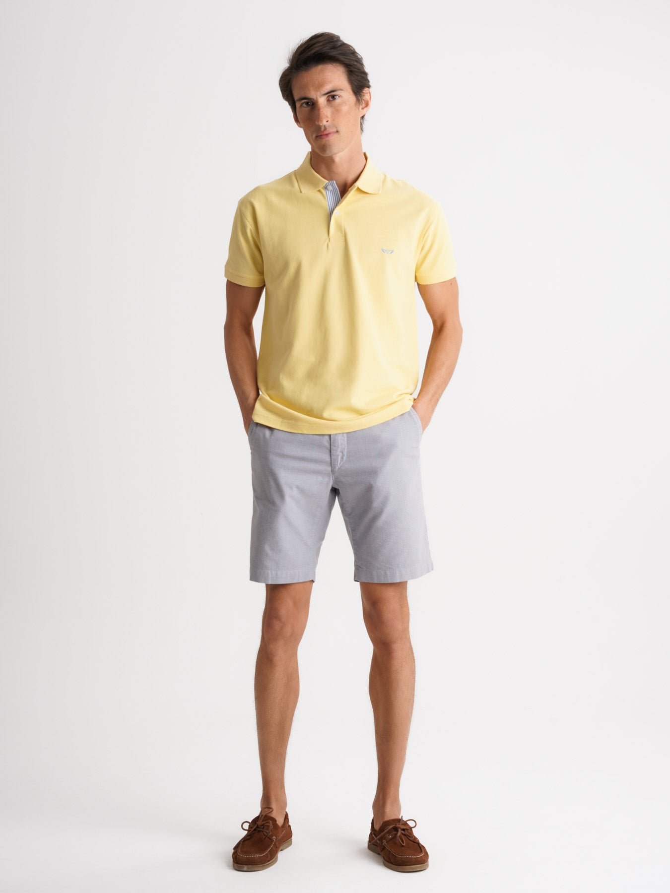 Polo Regular Fit Piquet Amarelo Mr. Blue