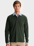 RUGBIE ALGODÃO VERDE MANGA COMPRIDA REGULAR FIT MR. BLUE