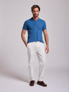 Calça Algodão Brancas Regular Fit Mr. Blue