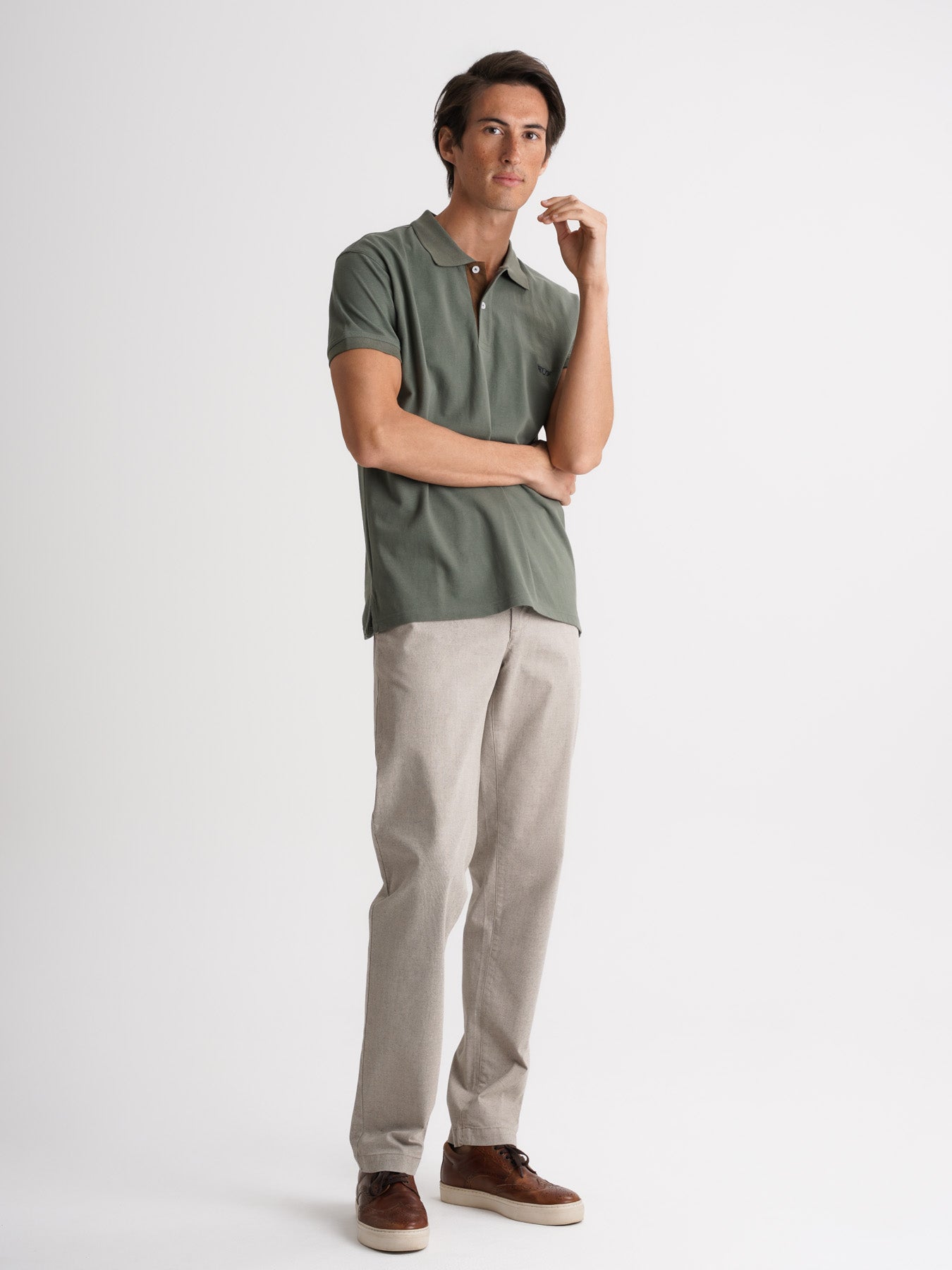 Polo Regular Fit Piquet Verde Mr. Blue