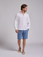 CAMISA LINHO BRANCA MANGA COMPRIDA TAILORED FIT MARK BELLUCCI