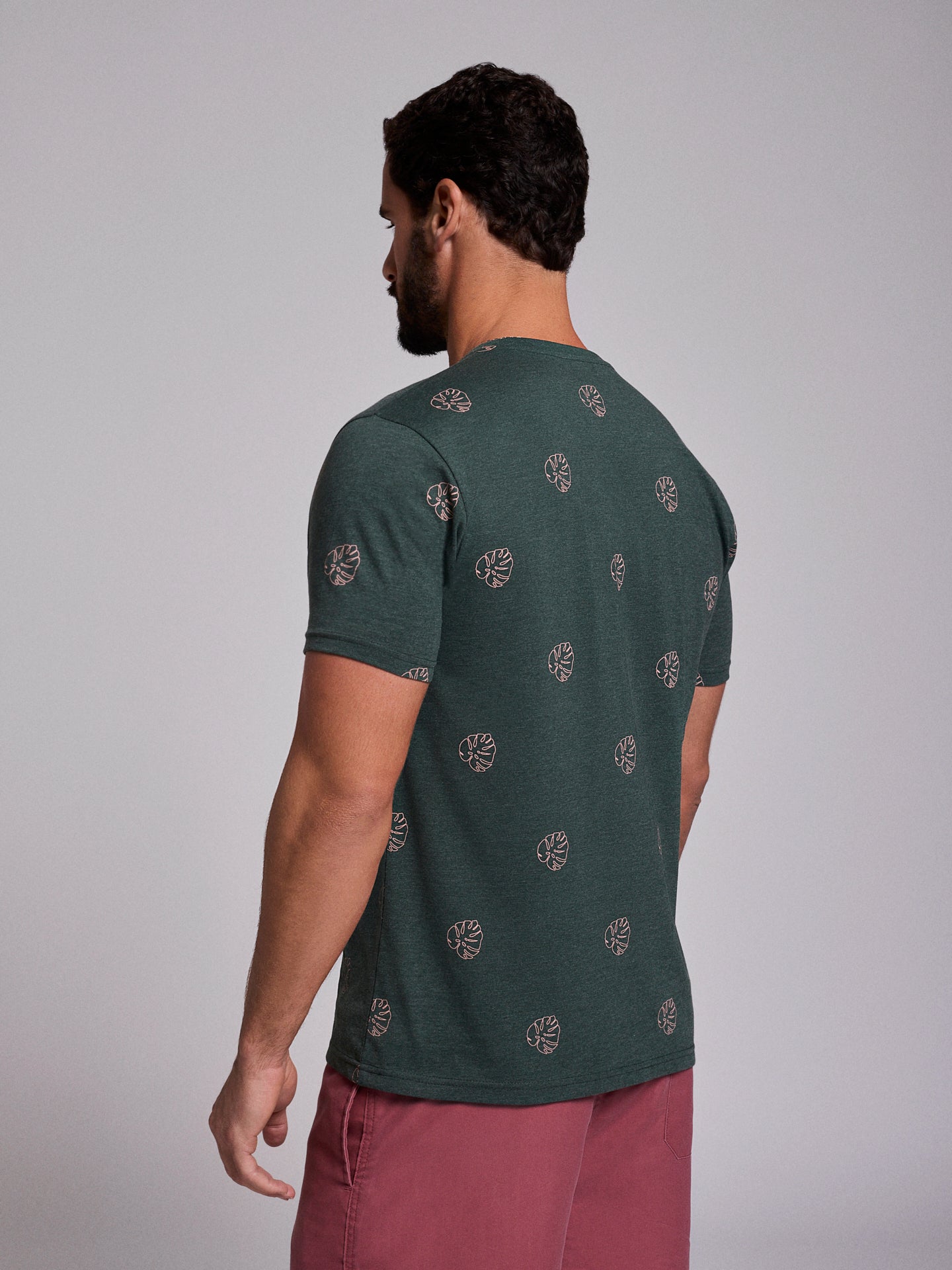 T-SHIRT ALGODÃO VERDE MANGA CURTA REGULAR FIT MR. BLUE