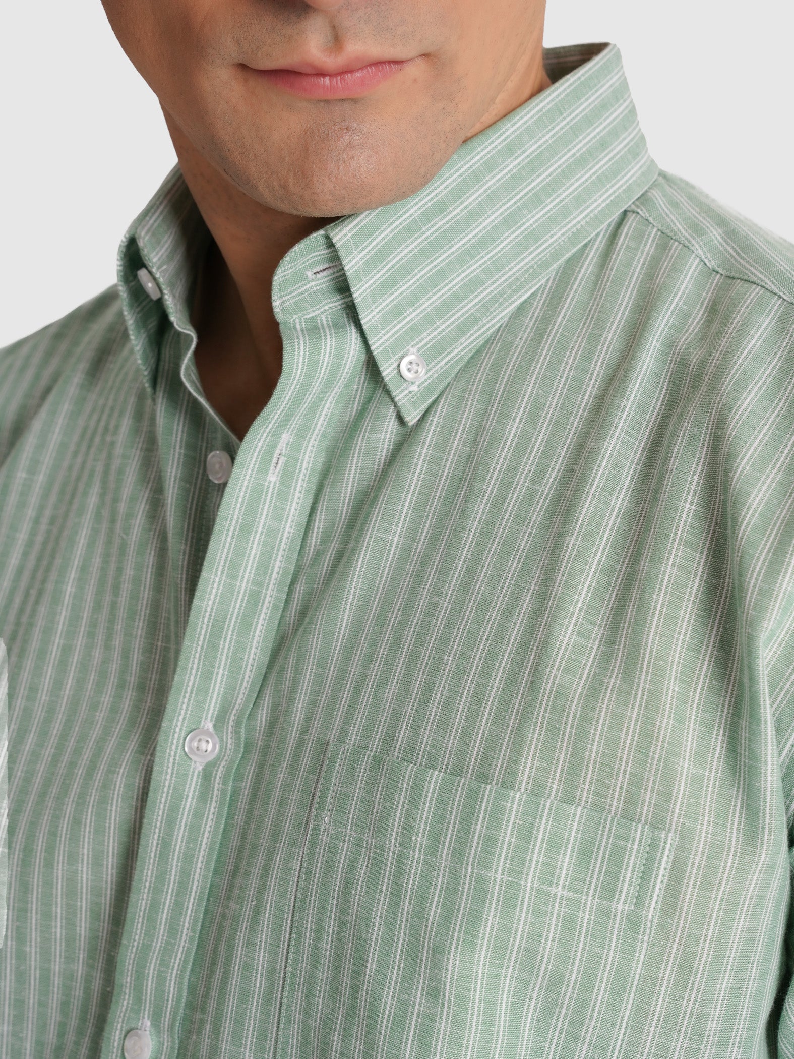 GREEN SHIRT SHORT SLEEVE REGULAR FIT MR. BLUE