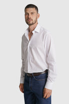 CAMISA ALGODÃO CLASSIC FIT BRANCA LISA MR. BLUE