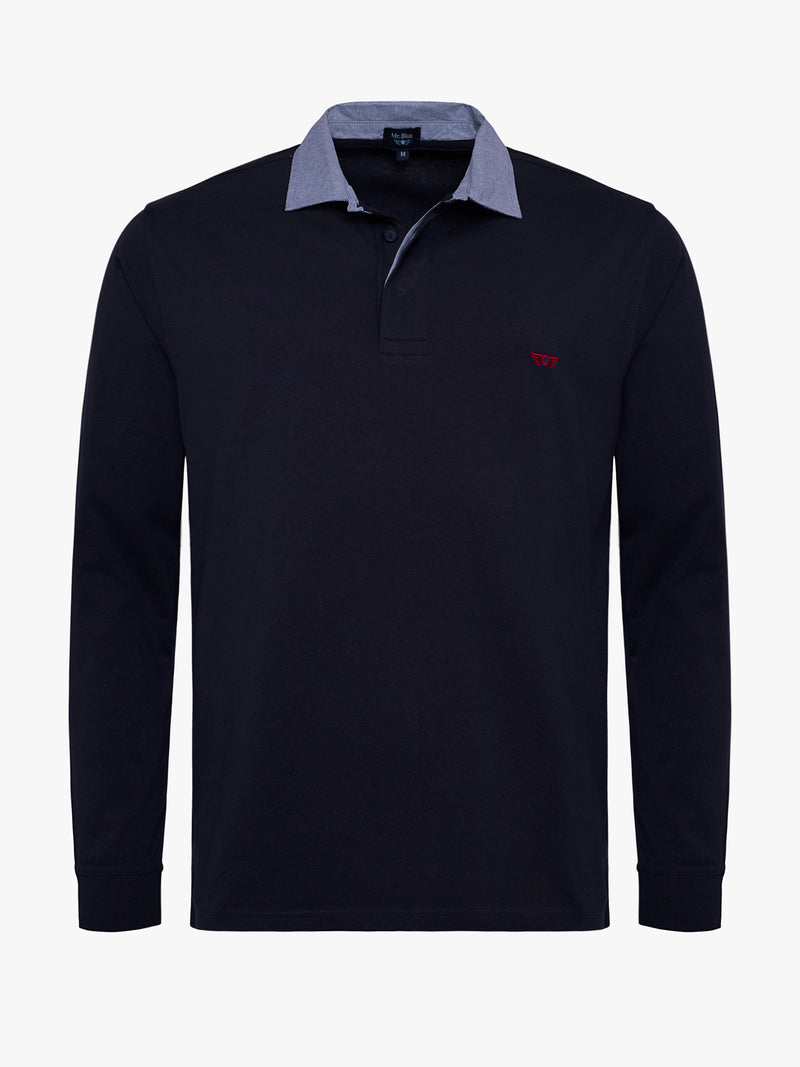 Rugbie Regular Fit Liso Azul Mr. Blue