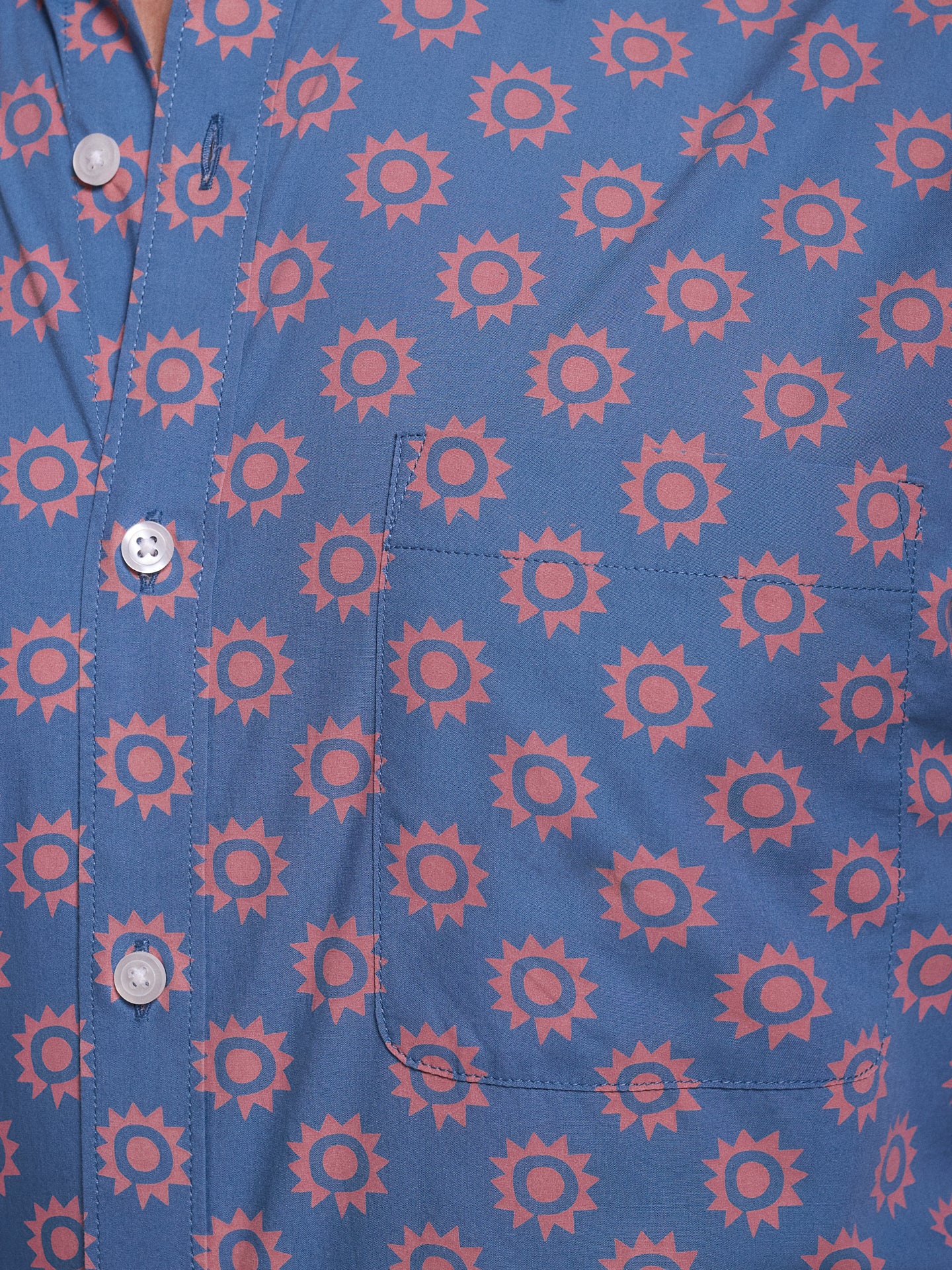 Camisa Algodão Azul Manga Curta Regular Fit Mr. Blue