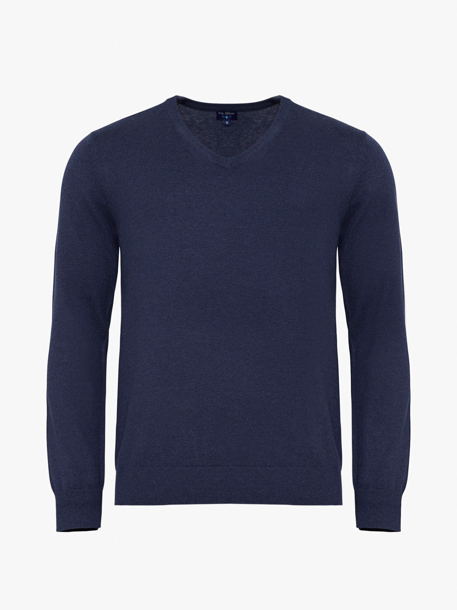 Pullover Caxemira Azul Manga Comprida Regular Fit Mr. Blue