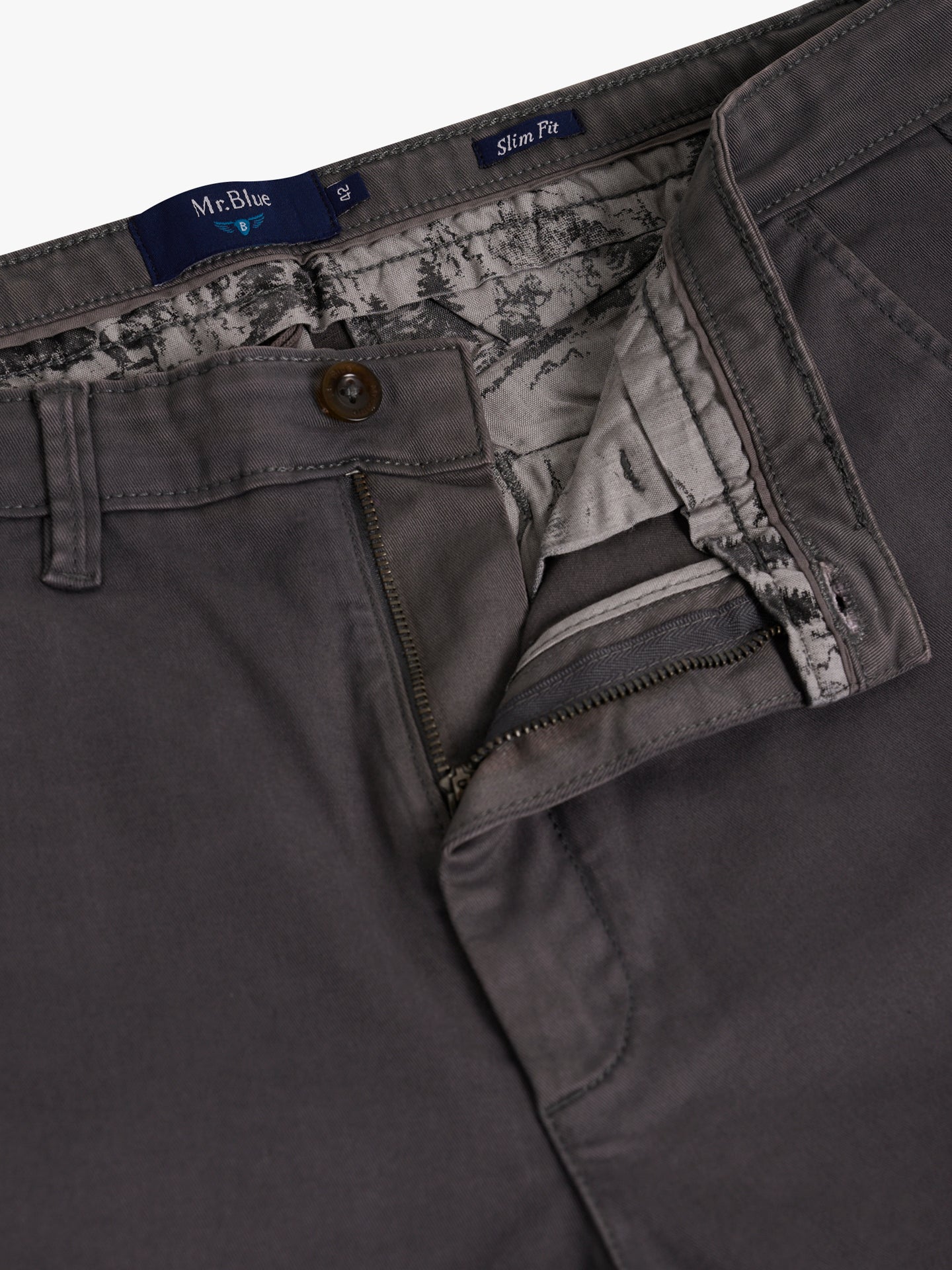 CALÇAS CINZENTAS SLIM FIT MR. BLUE