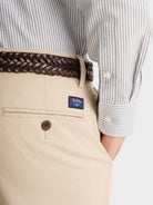 CALÇAS ESTRUTURADA BEGES REGULAR FIT MR. BLUE