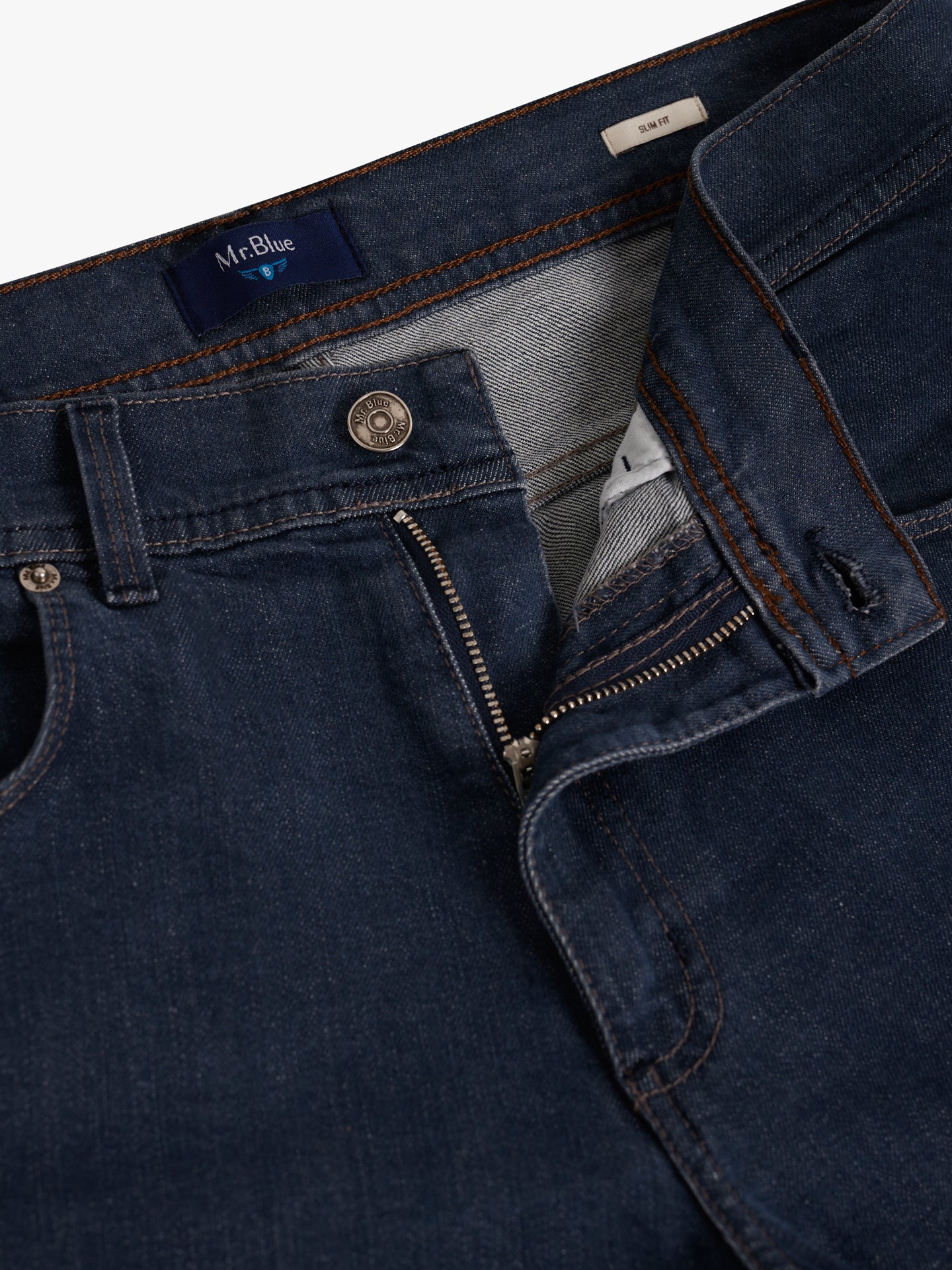 CALÇAS GANGA CINZENTAS SLIM FIT MR. BLUE