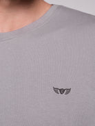 T-SHIRT ALGODÃO CINZENTA MANGA CURTA REGULAR FIT MR. BLUE