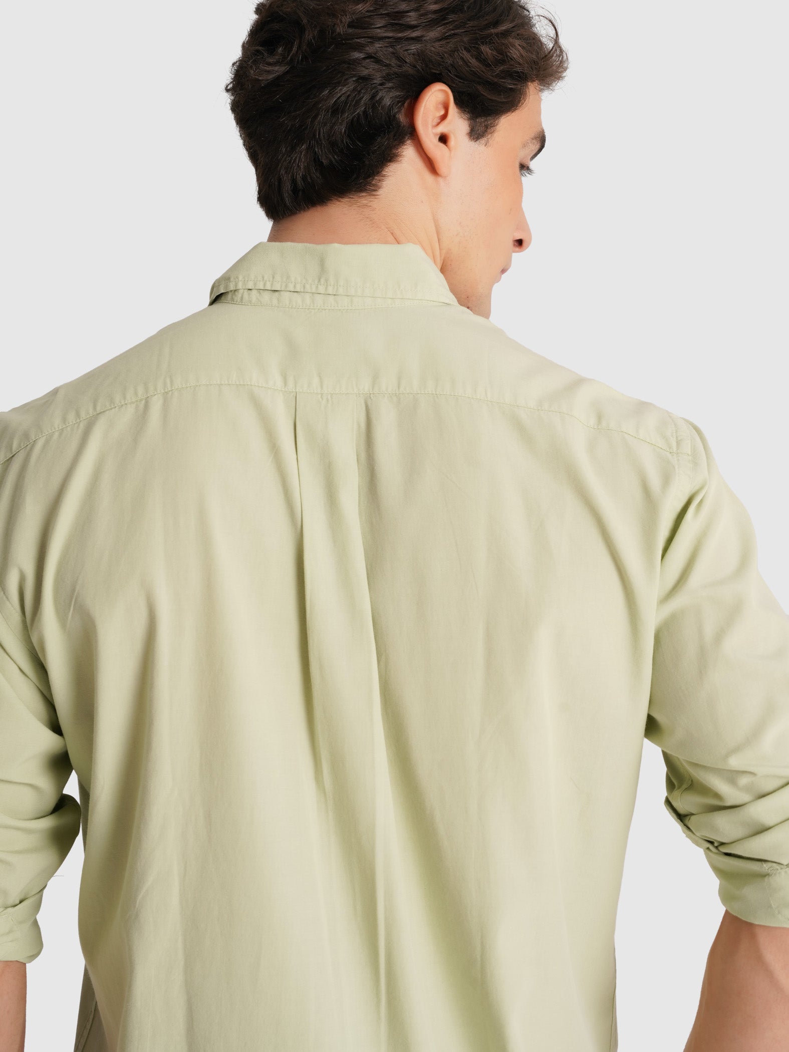 CAMISA POPELINE VERDE MANGA COMPRIDA REGULAR FIT MR. BLUE