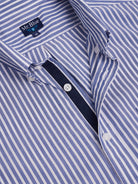 Camisa Algodão Azul Manga Curta Regular Fit Mr. Blue