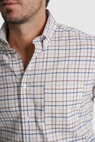 CAMISA FLANELA REGULAR FIT CASTANHA QUADRADA MR. BLUE