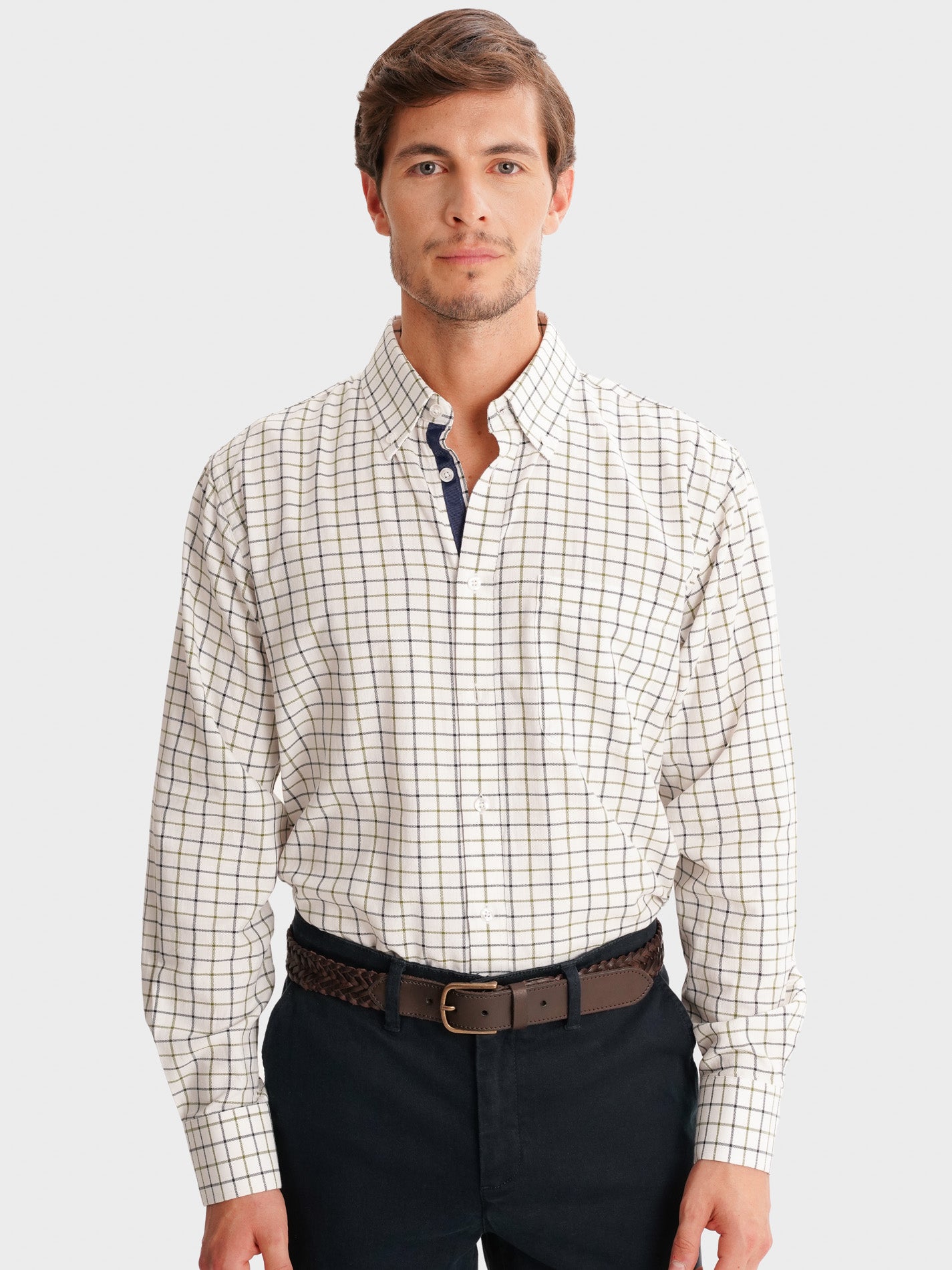BLUE REGULAR FIT MR SHIRT. BLUE