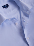 Camisa Algodão Azul Manga Comprida Slim Fit Mr. Blue