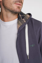 HOODIE ALGODÃO REGULAR FIT AZUL LISO MR. BLUE