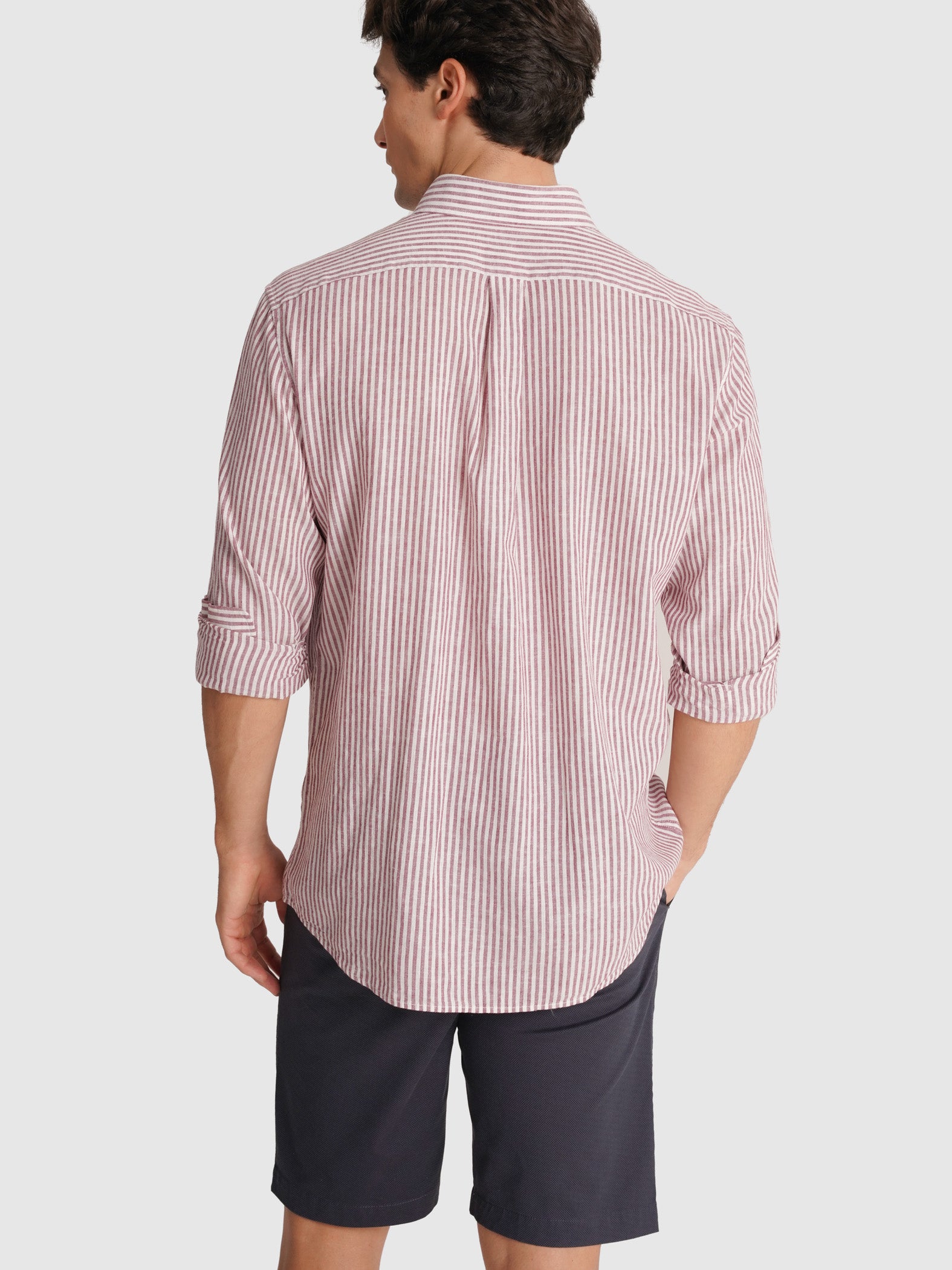 CAMISA BORDEAUX MANGA COMPRIDA REGULAR FIT MR. BLUE