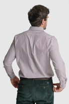 CAMISA ALGODÃO REGULAR FIT CASTANHA RISCAS MR. BLUE