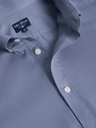 Camisa Algodão Azul Manga Comprida Regular Fit Mr. Blue