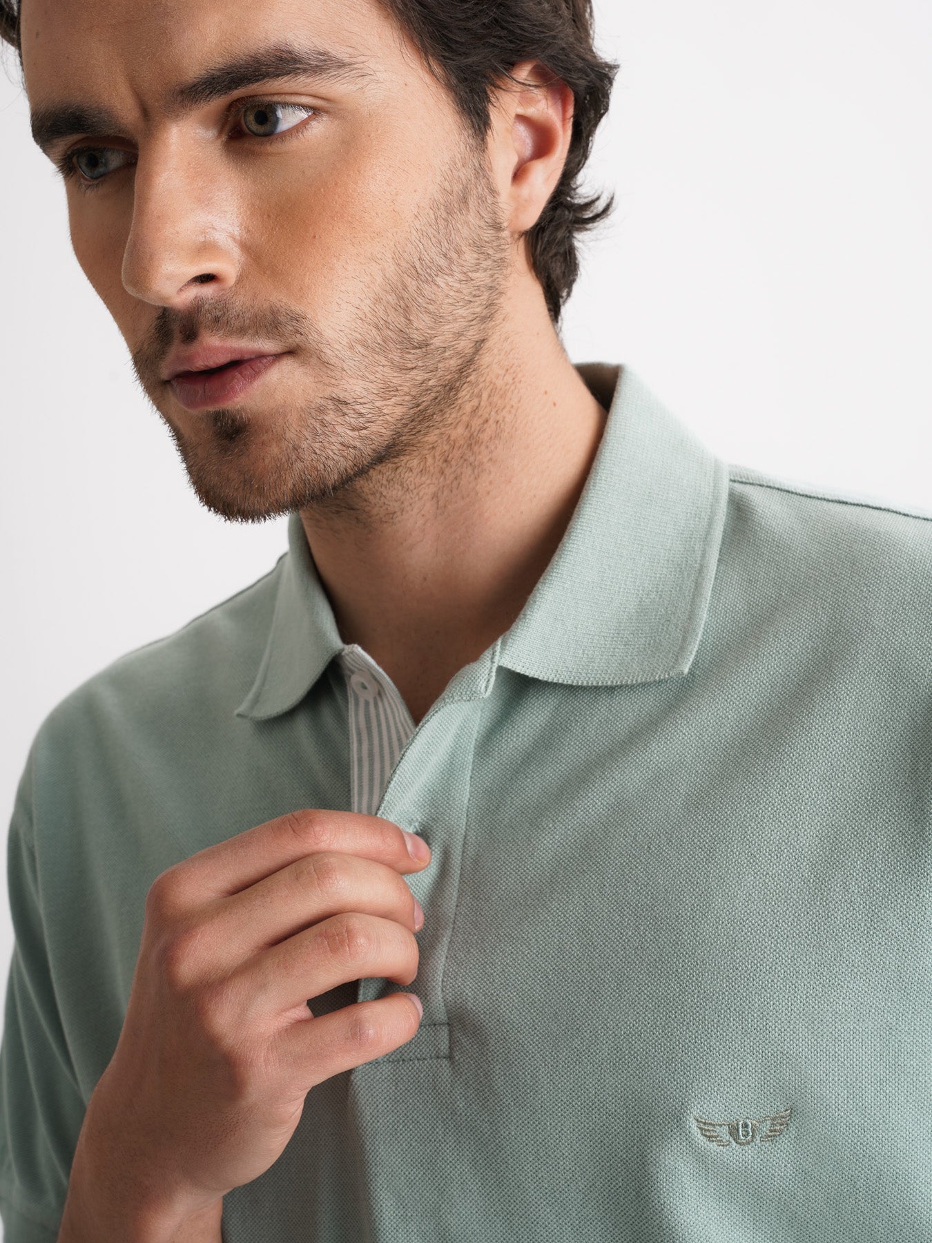 Polo Verde Manga Curta Regular Fit Mr. Blue