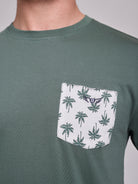 T-SHIRT ALGODÃO VERDE MANGA CURTA REGULAR FIT MR. BLUE