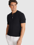 REGULAR FIT SHORT SLEEVE BLUE POLO MARK BELLUCCI