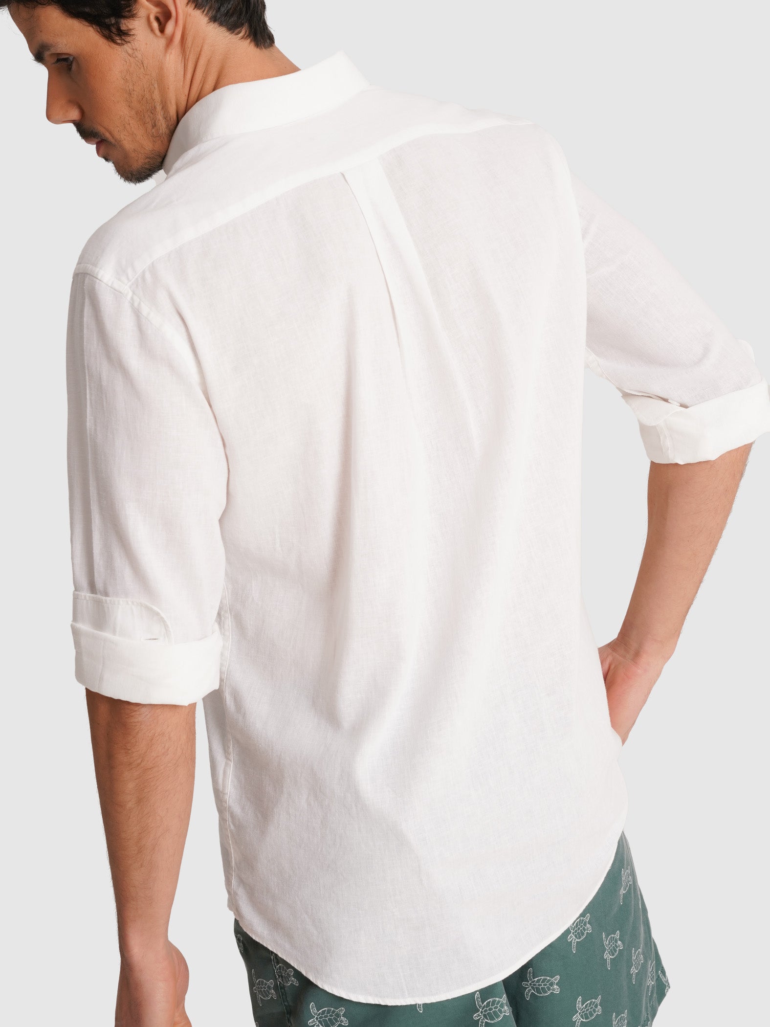 CAMISA BRANCA MANGA COMPRIDA REGULAR FIT MR. BLUE