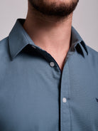 CAMISA ALGODÃO VERDE MANGA COMPRIDA REGULAR FIT MR. BLUE