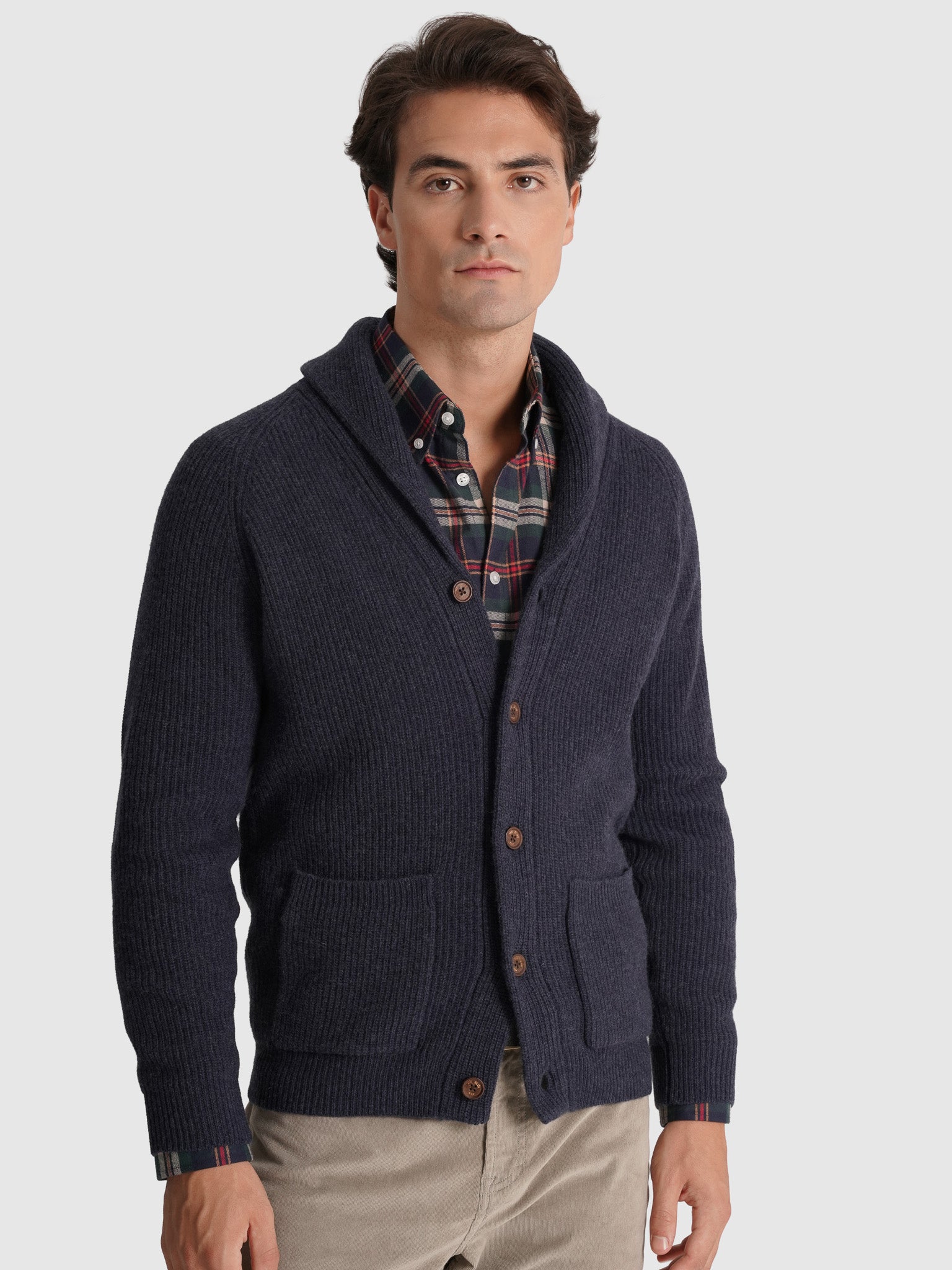 Pullover Lã Azul Manga Comprida Regular Fit Mr. Blue