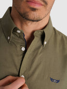 CAMISA VERDE MANGA COMPRIDA REGULAR FIT MR. BLUE
