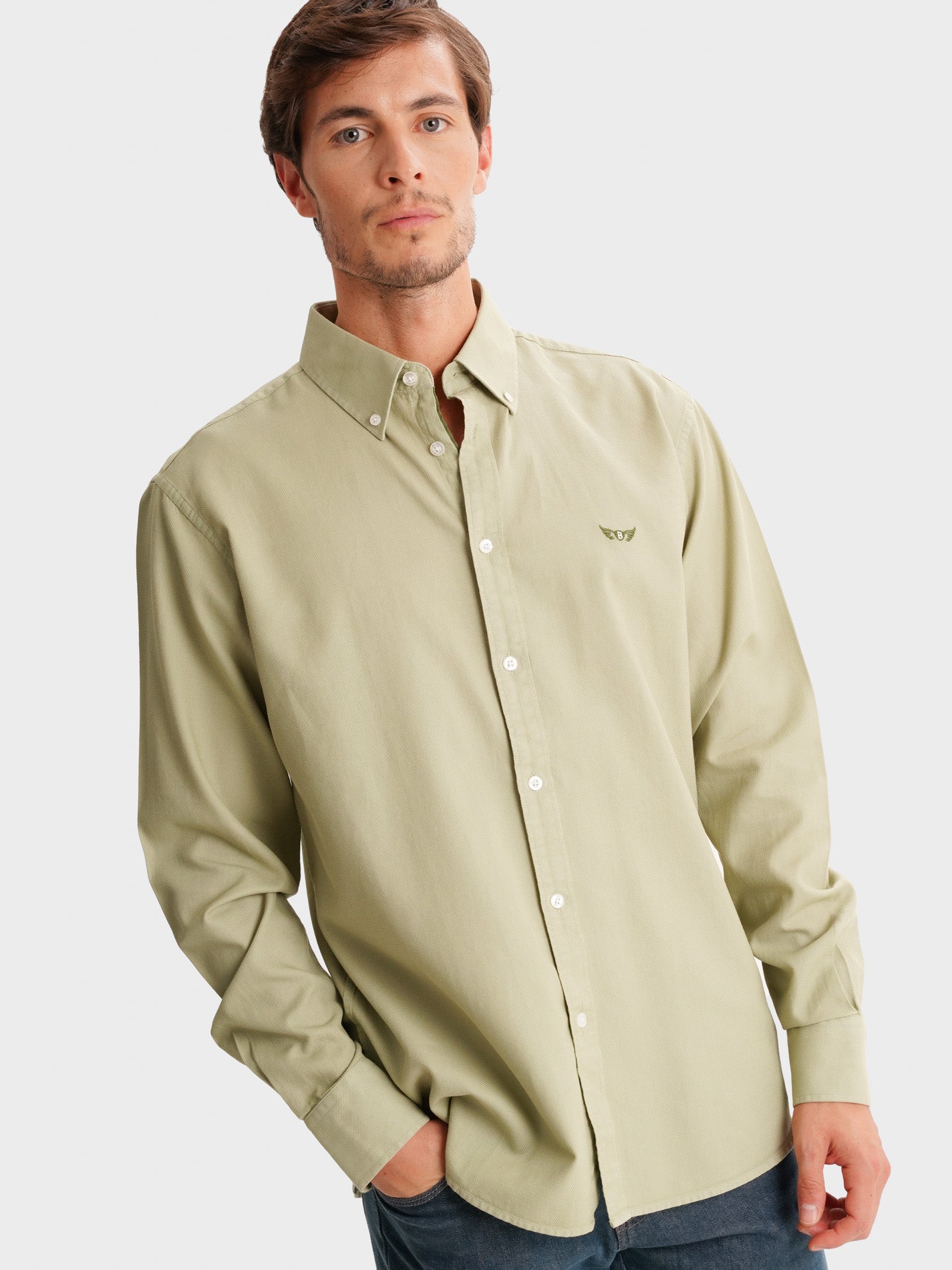 CAMISA VERDE REGULAR FIT MR. BLUE