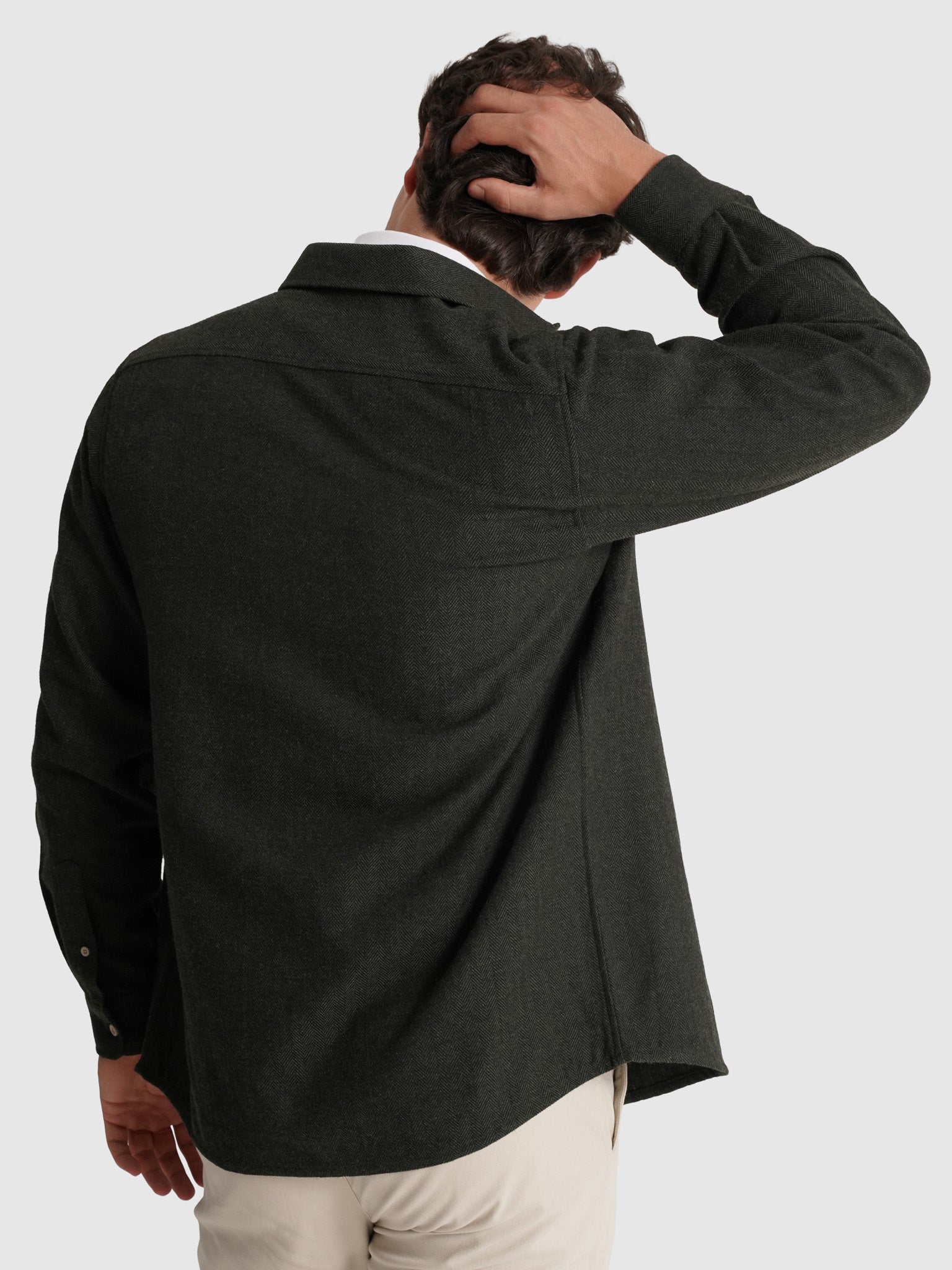 SOBRECAMISA LÃ VERDE MANGA COMPRIDA REGULAR FIT MARK BELLUCCI