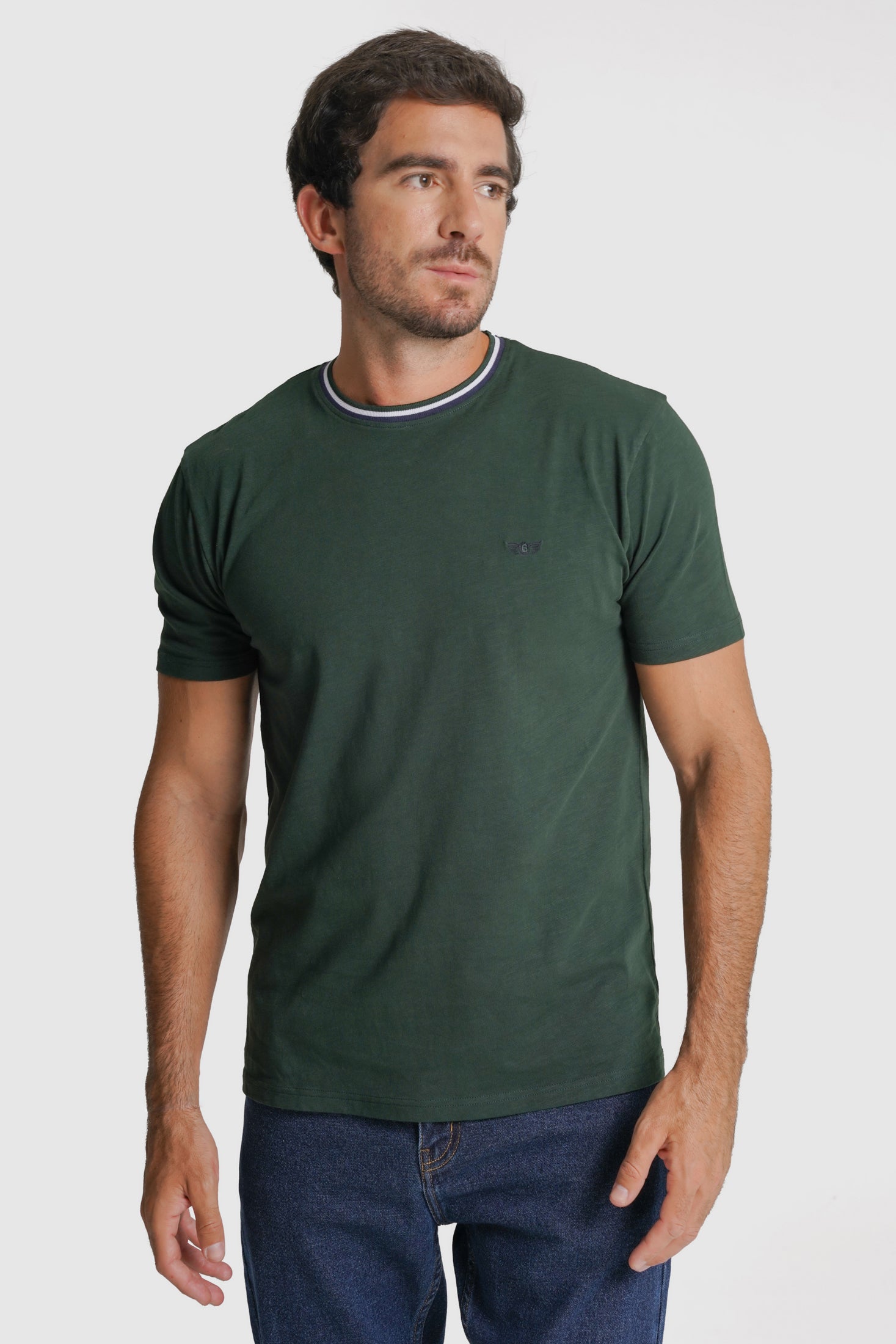 T-SHIRT ALGODÃO VERDE LISA MR. BLUE
