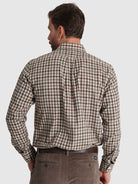 Camisa Flanela Castanha Manga Comprida Regular Fit Mr. Blue