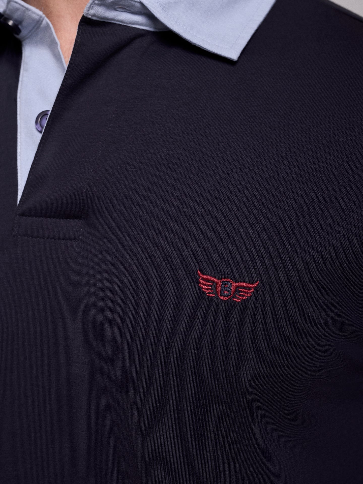 Rugbie Algodão Azul Manga Curta Regular Fit Mr. Blue