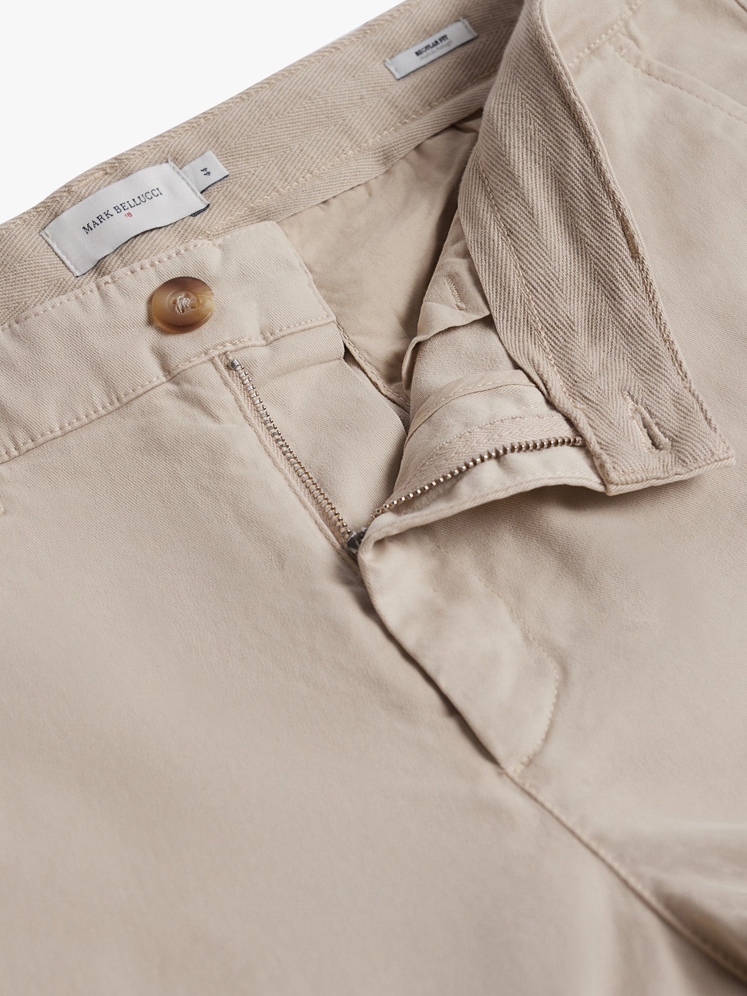 CALÇAS BEGES REGULAR FIT MARK BELLUCCI