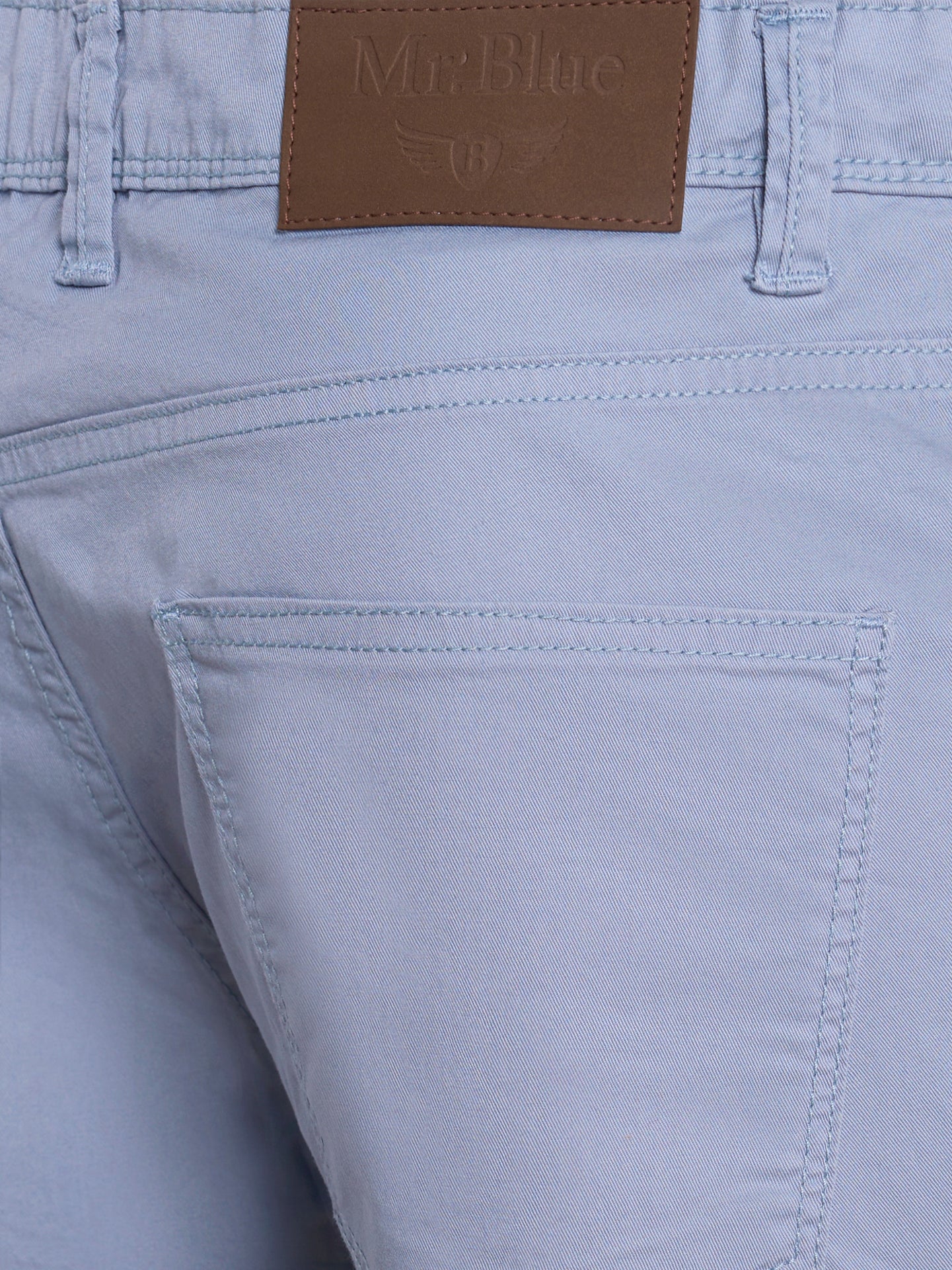 Calça Algodão Azuis Regular Fit Mr. Blue