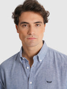 CAMISA AZUL MANGA COMPRIDA REGULAR FIT MR. BLUE