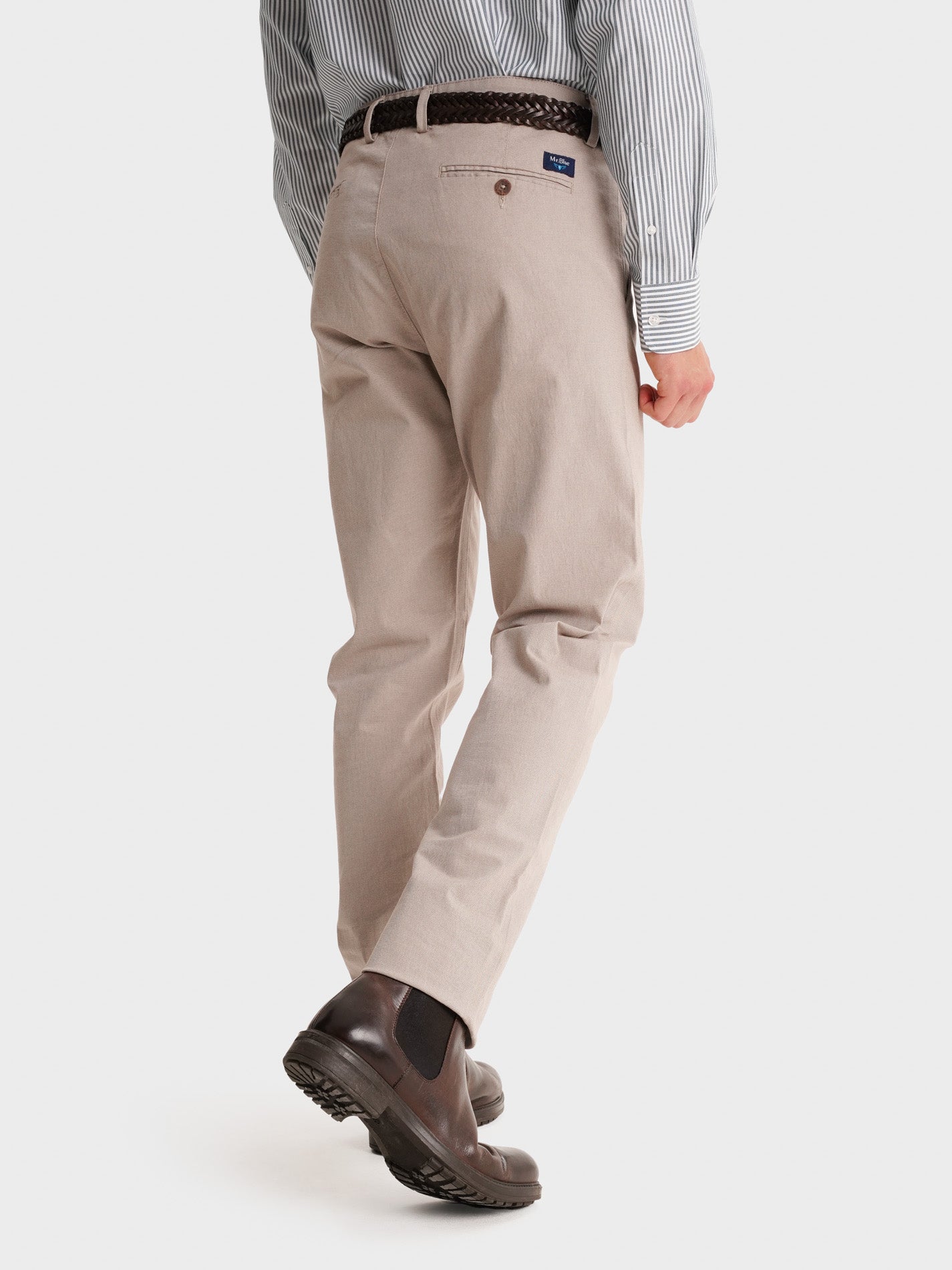 CALÇAS BEGES SLIM FIT MR. BLUE