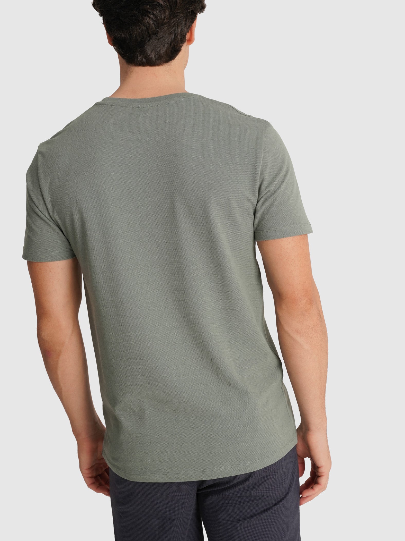 T-SHIRT PIQUET VERDE MANGA CURTA REGULAR FIT MR. BLUE